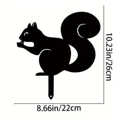 Rabbit Art Sculpture – Hollow Wrought Iron Figurines, Dust Proof and Realistic Rabbit/Squirrel for Garden, Home, and Yard