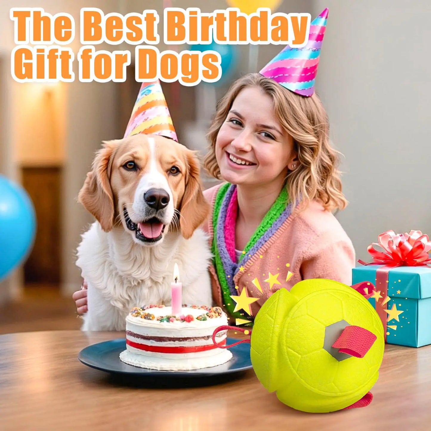 Dog Toy - Floats in Water - Great for Interactive Play - Made of Durable Foam - Suitable for Large Dogs - Large Size - 15cm Diameter - 1 Piece
