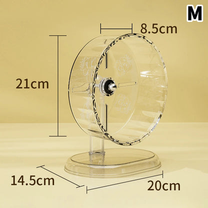 Hamster Cage Wheel Hamster Exercise Wheel Acrylic Transparent Prevent Slip Versatile Easy To Clean With Stand For Hamster Cage