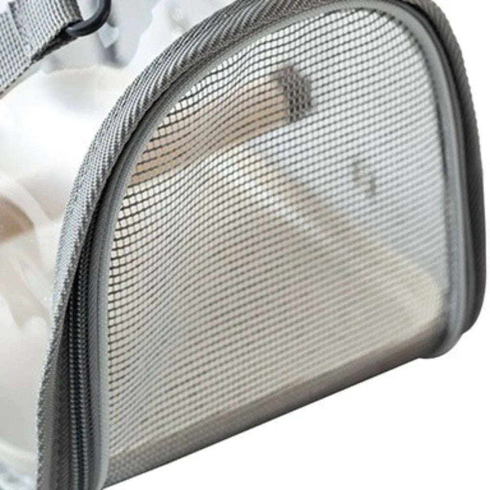 Portable Bird Carrier Bag Breathable Mesh Folding Parrot Out Bag Wooden Stand Large Capacity Bird Transport Cage