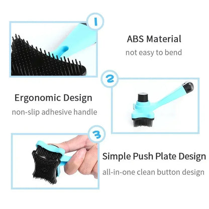 Pet Hair Removal Comb Dog Brush Self Cleaning Remove Hairs Slicker Comb for Cat Wool Brush Hair Remover Pets Cat Accessories