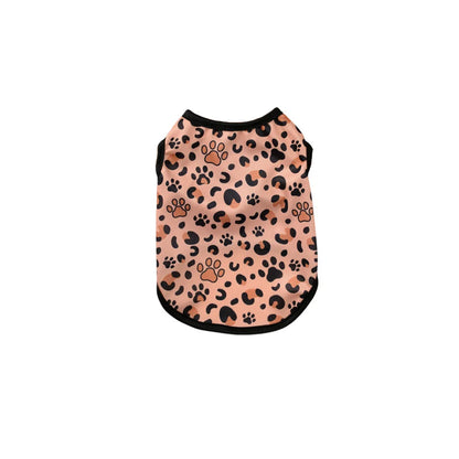 Cat Clothes Vest for Small Medium Cats Dogs Summer Breathable Kitten Leopard-Print Sleeveless Clothing French Teddy Pet Outfits