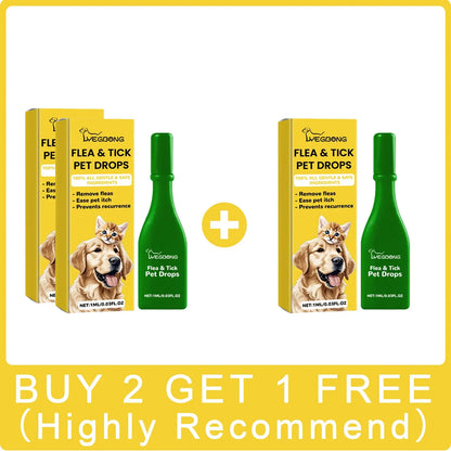 Cat Anti Flea Drops Flea Lice Remove Relieve Skin Itching External Insect Repellent Deworming Supplies Pet Tick Treatment Drops