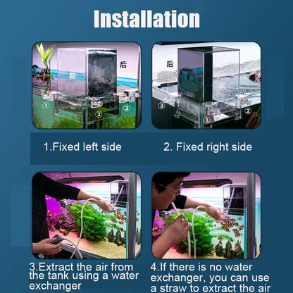 Creative Aquarium Tanks Negative Pressure Fish Tank Ecological Aquascape Decoration Small Fish Pot Isolation Aquatic Fish Bowl