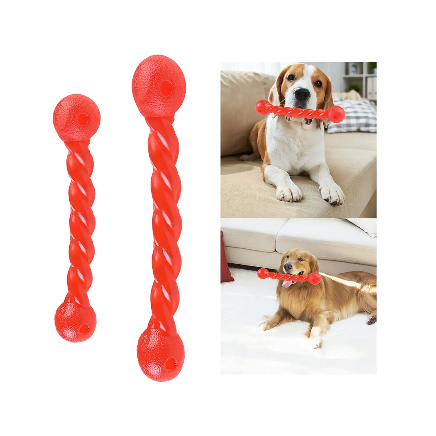 Dog Chew Toy Aggressive Chewers Interactive Rubber Bite Resistant Durable Soft