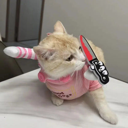 Cosplay Cat Costume For Small Medium Dogs Cats Halloween Cute Party Kitty Puppy Pet Jumpsuits Funny Pug Chihuahua Sphynx Coat