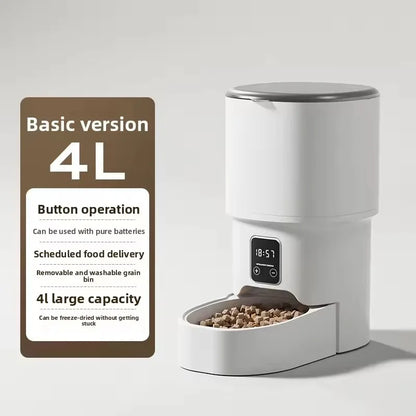 Smart Pet Feeder Automatic Timer Quantitative App Remote Visible Feeding Machine For Dog Cat 4L Food Storage Auto Pet Feeder