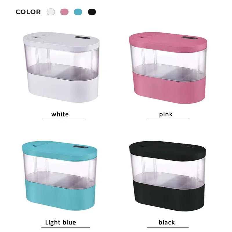 Mini Desktop Aquarium With Miniature Fish Tank with Biochemical Filtration System & LED Small Aquatic Eco Box Home Decor
