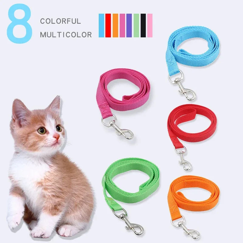 1Pc 120cm*1.5cm Nylon Pet Dog Leash Harness Dog Collar Walking Training Leash Cats Dog Harness Collar Leash Strap Belt for Puppy