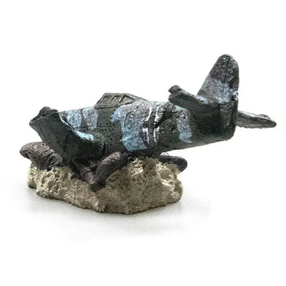 Aquarium Accessoires Small Aircraft in  Ship Wreck  Decor Landscape Decoration Boat Fish Tank Ornament Background Aquascaping