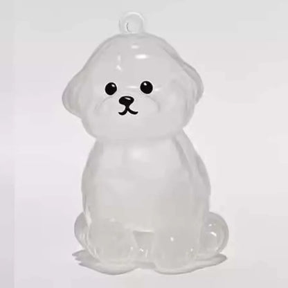 Dog Shape Dog Hair Storage Box Transparent DIY Handmade Pet Hair Keychain Keyring Hair Grooming Puppy Pendants Pet lovers
