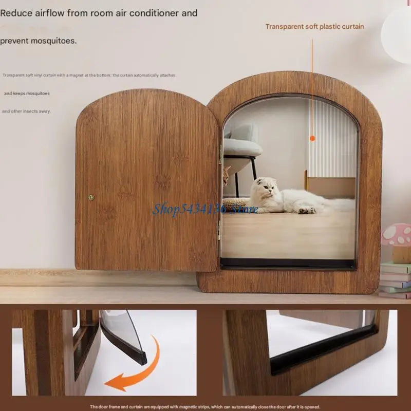 H7ED Pet Access Door for Dog Cats Freely Movement Between Indoor and Outdoor Space for Enhancing Health