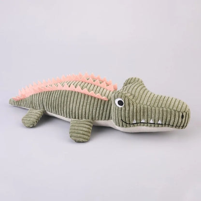 Dog Sound Bite Resistant Dog Chew Cartoon Animal Shape Pet Crocodile Soft Stuffed Pet for Cats and Dogs