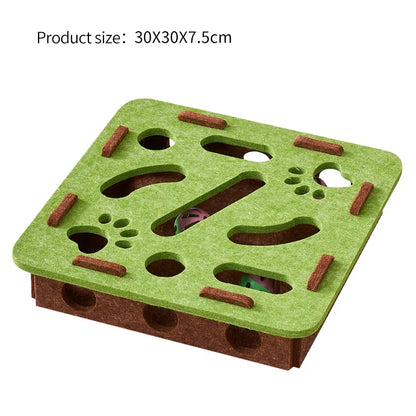 Cat Educational Toys Relieving Boredom Game Box Consuming Energy Training Track Hole Toys Pet Supplies Assembly Accessories