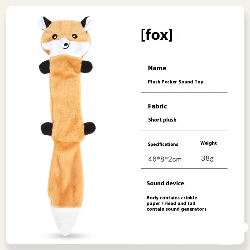 Pet Puppy Supplies Dogs Bite Resistant Sound Toys No Stuffing Plush Squeaky Dogs Chew Toy for Small Medium Large Breed Chewers