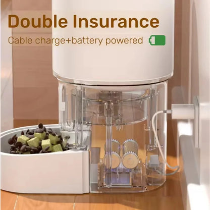 Smart Pet Feeder Automatic Timer Quantitative App Remote Visible Feeding Machine For Dog Cat 4L Food Storage Auto Pet Feeder