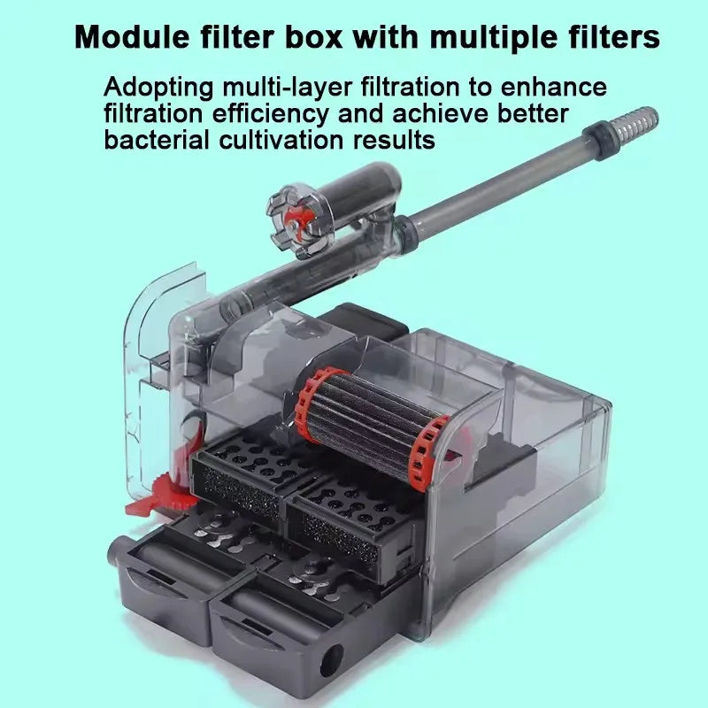 Aquarium Fish Tank Filter 3 in 1 Water Purification Circulation Pump Small Pump Silent Aeration Fish Tank Cleaning Tools