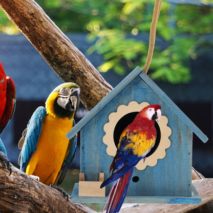 Wooden Bird House Nest Feeder Feeders for Outdoors Decorative Birdhouses outside The Bird's Hanging