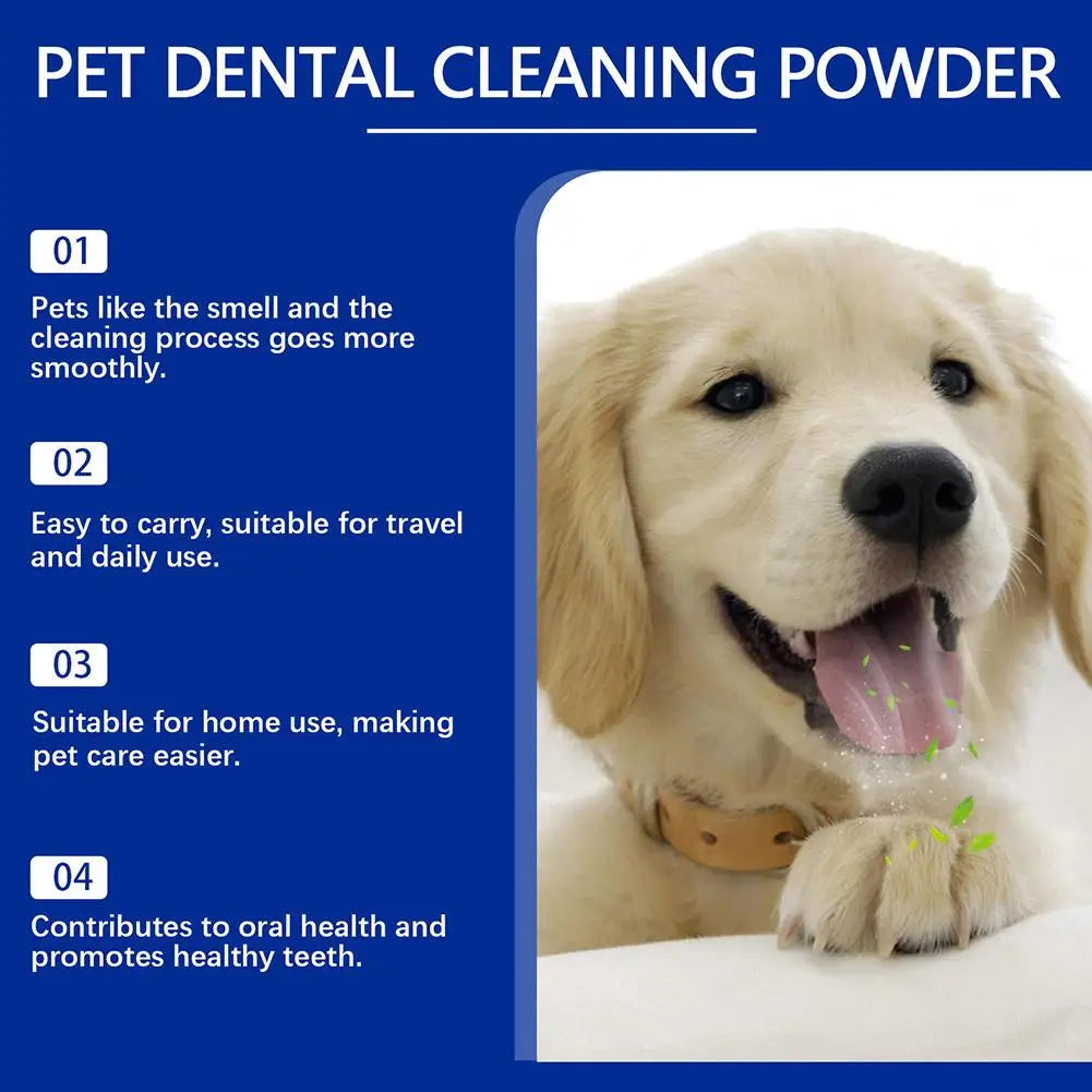 80g Dog Teeth Cleaning Powder Natural Ingredients Safe Non-irritating Maintain The Oral Health Of Dogs Dog Teeth Cleaning Powder