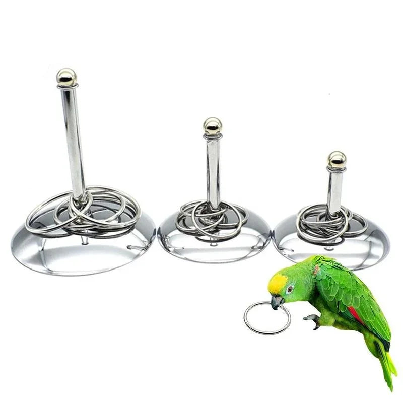 Bird Tricks Tabletop Toys Training Basketballs Stacking Ring Sets Parrots Chewing Balls Playing Various Occasions