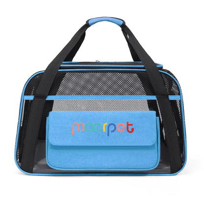 Dog Carrier Bag Breathable Large Capacity Mesh Cat Carrier Bag Pet Outing Portable Cat Puppy Handbag Crossbody Small Pet Slings