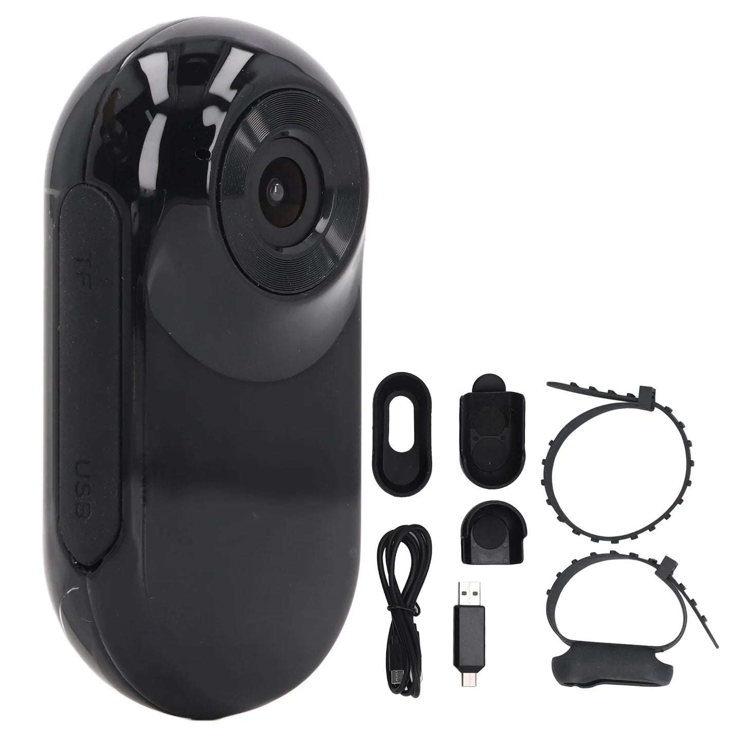 Pet Action Camera Small Pet Collar Camera 0.96in Screen Lightweight Full HD Rechargeable with Video Records for Cat for Outdoor