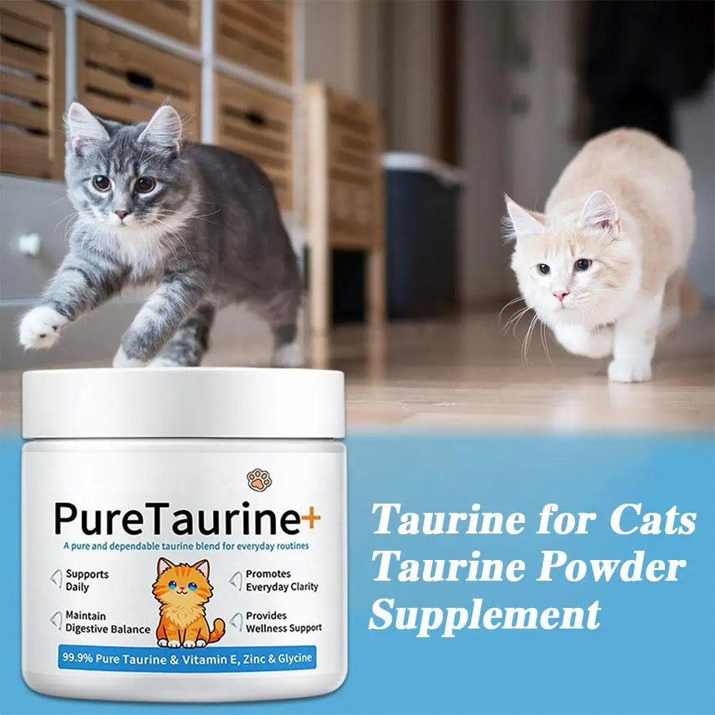 Pure Taurine Powder For Cats And Dogs Digestive Health Heart Eye Support Daily Wellness Supplement Vitamin E Zinc Glycine