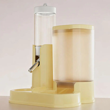 Easy Install 2 in 1 Hamster Water Dispenser Automatic with Base Pet Auto Dispenser Leak-Proof Food Feeding Bowl Indoor