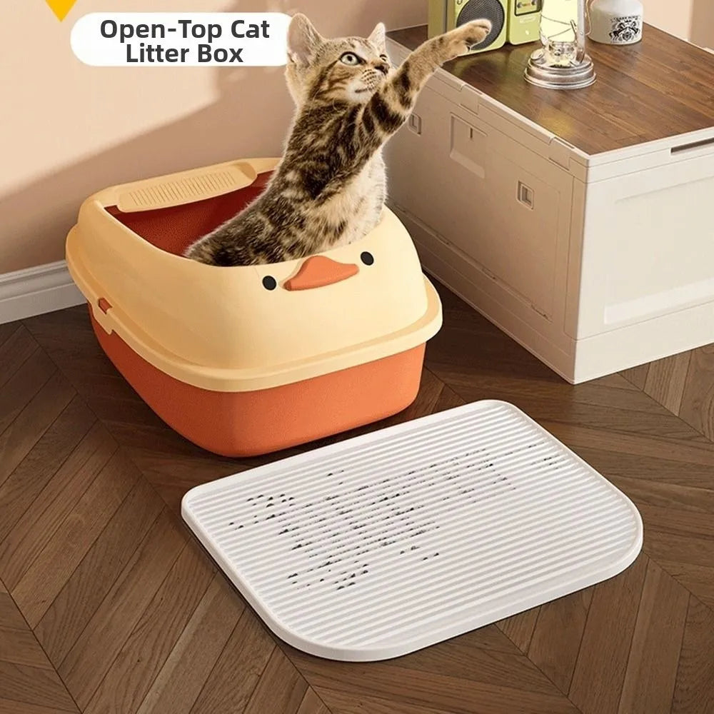 Durable Super Hard Cat Litter Mat Waterproof Non Slip Litter Catcher Splash-Proof Washable Litter Trapper Pad Pet Litter Box