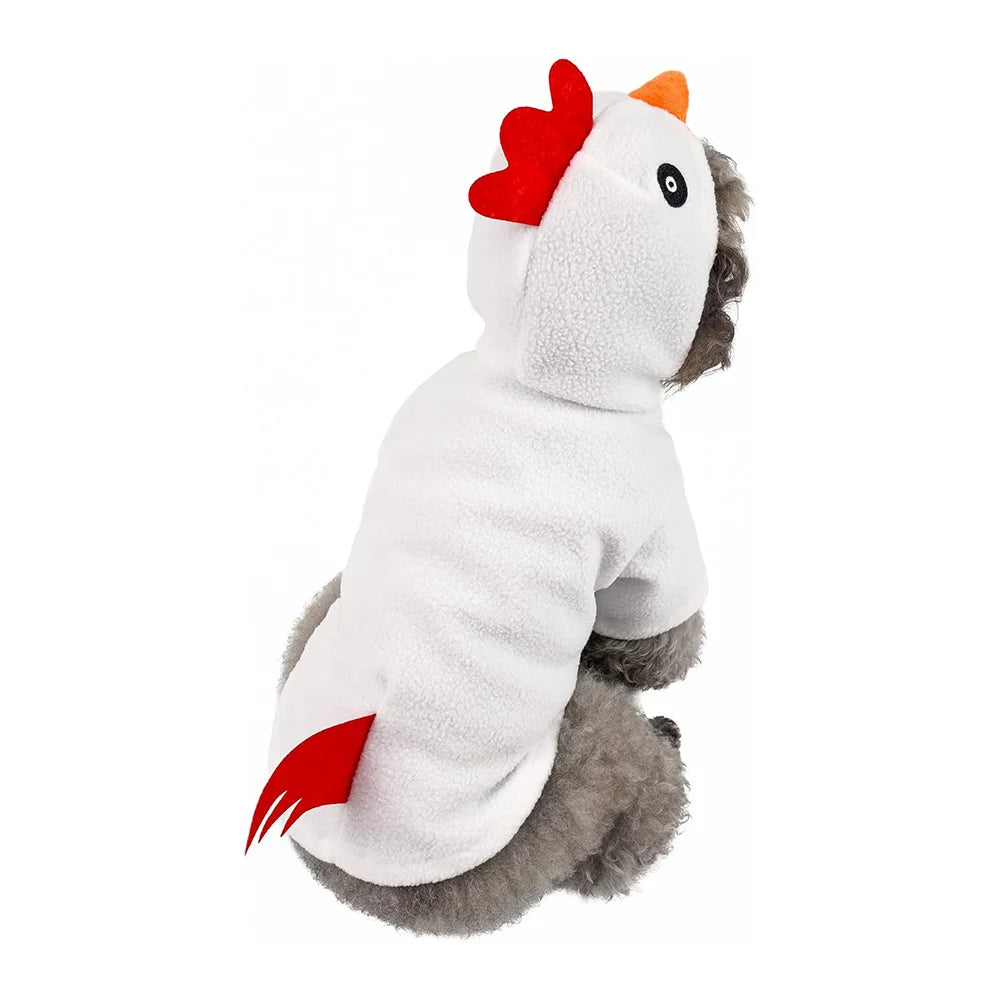 Dog Chicken Costume, Pet Halloween Christmas Cosplay Dress Up Costumes, Pet Hoodie Outfits Coat Clothes for Small Medium Dogs