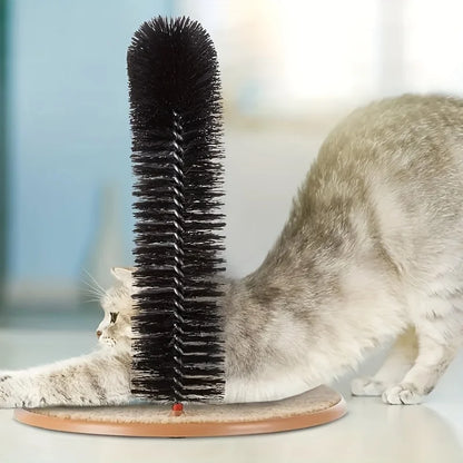 Cat grooming device, indoor cat brush toy, arch grooming device, cat massager toy