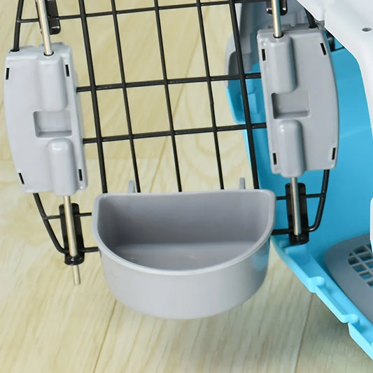 1pc plastic small animal feeding bowl, portable hanging pet water bowl, suitable for other small pets such as rabbits, hamsters