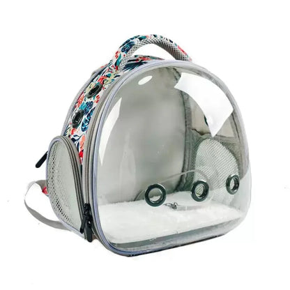 Bird Carrier Travel Bag Bird Backpack for Birds Parrots Small Pet Acrylic Bubble Portable Bird Cage Outdoor Travel Hiking