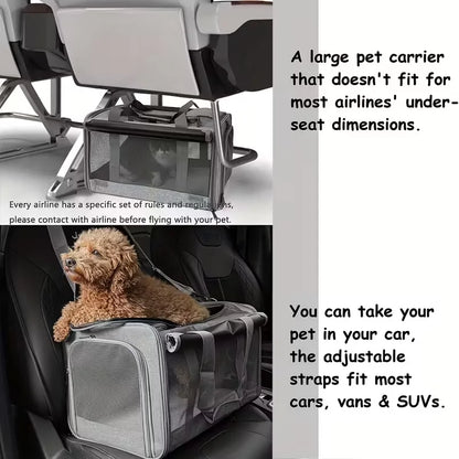 [Airline Approved Pet Carrier] Durable, Breathable Medium Cat And Small Dog Carrier