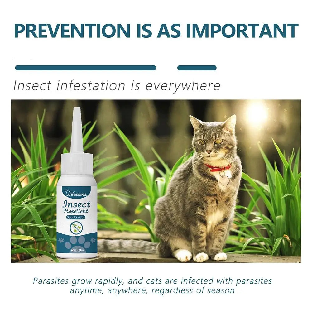 1/3/5/10PCS Pet Flea Killer Drops Anti Fleas Cats Ticks Lice Mite Removal Relieve Itching Dogs Ringworm Treatment Pet Insect Rem