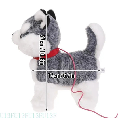 652F Electric Singing Dog Toy Walking Animal with Leash Rope Talking Puppy Toy Lovely Music Animal Toy Toddler Crawling Toy