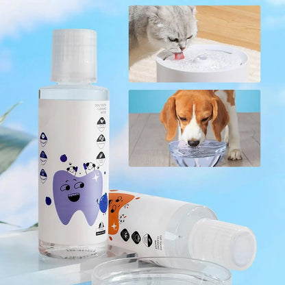 Dog Breath Water Additive 200ml Natural Healthy Bad Breath Remover Solution for Indoor Outdoor Travel Brushing Grooming Health