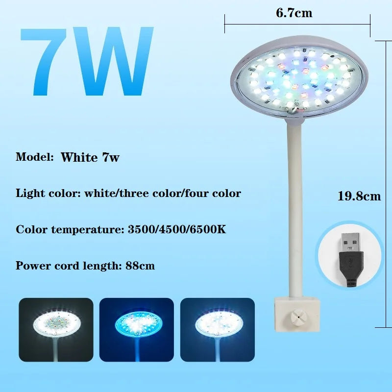 USB Aquarium Light 5W 7W LED Waterproof Fish Tank Lighting Underwater Fish Lamp Aquariums Decor Plant Lamp Mini Fish Tank Light