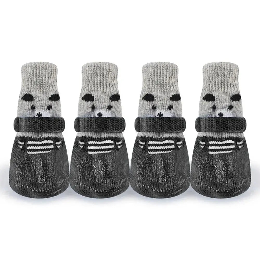 Warm Anti-slip Soft-soled Shoes for Dogs in Winter Puppy Essentials Silicone Rain and Snow Outdoor Socks Dog Shoes Waterproof