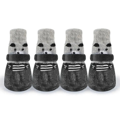 Warm Anti-slip Soft-soled Shoes for Dogs in Winter Puppy Essentials Silicone Rain and Snow Outdoor Socks Dog Shoes Waterproof