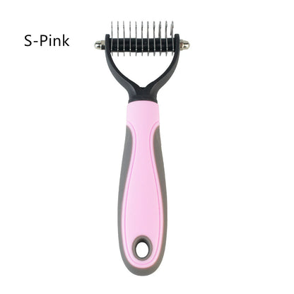 Pet Hair Removal Combs Pet Fur Knot Cutter Double sided Hairdressing Pet Combs Dog Cat Hair Shedding Combs Safe Dematting Brush