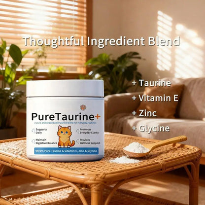 Pure Taurine Powder For Cats And Dogs Digestive Health Heart Eye Support Daily Wellness Supplement Vitamin E Zinc Glycine