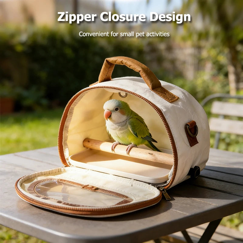 NEW Portable Bird Carrier Bag Breathable Design Handheld & Crossbody Small Pet Bag Suitable for Parrot Hamster Hedgehog Chipmunk