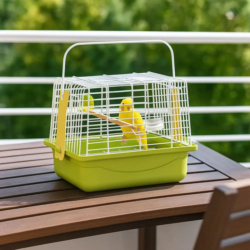 Removable Portable Bird Cage Durable Bite Resistant Bird Travel Carrier Cage with Handle with Standing Pole Bird Carrier Bag