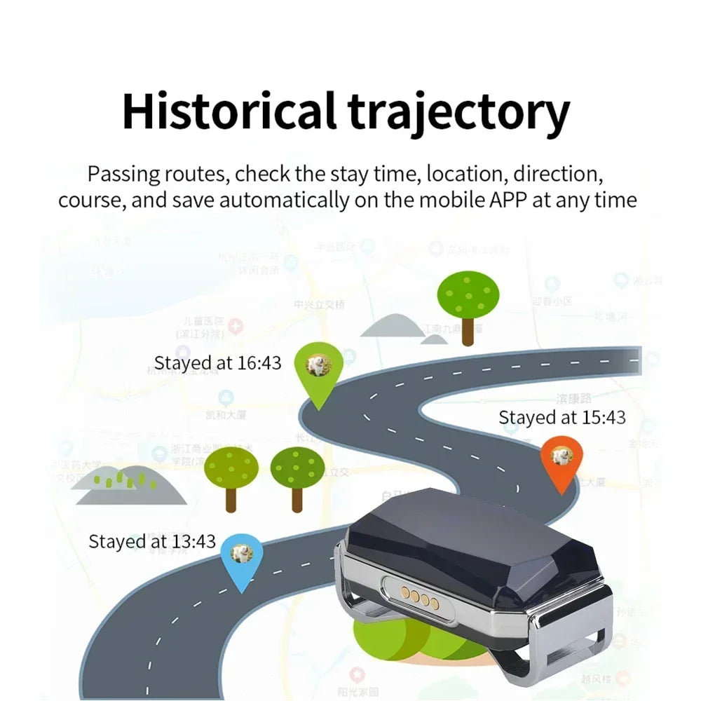 G12p Pet 2G GPS Tracker Locator Universal Smart Waterproof GPRS Location Collar for Cats and Dogs Positioning Tracking Device