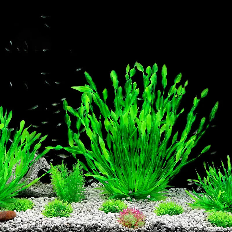 13/23/32/36/40cm Aquarium Artificial Plants  Underwater Green Fake Water Grass Aquatic Plastic Plants Fish Tank Decoration