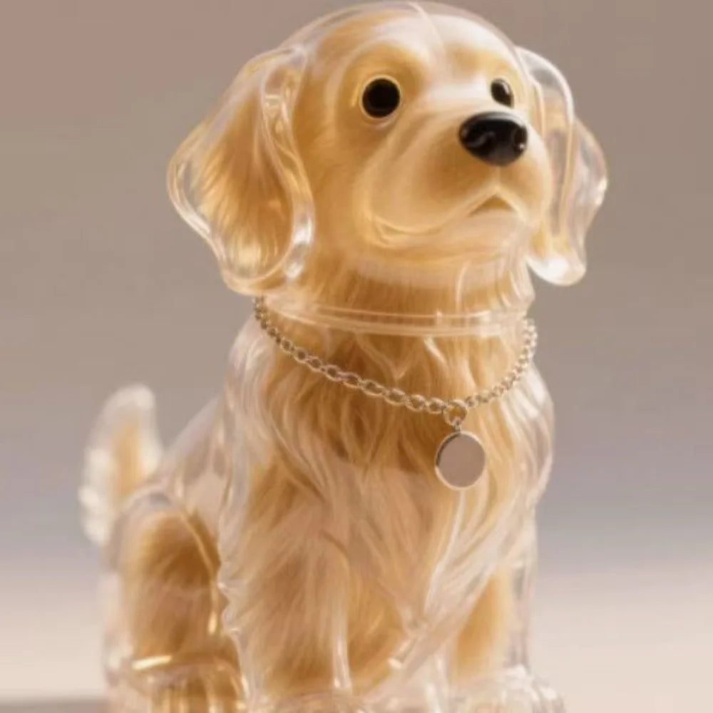 Dog Shape Dog Hair Storage Box Transparent DIY Handmade Pet Hair Keychain Keyring Hair Grooming Puppy Pendants Pet lovers