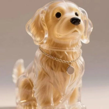 Dog Shape Dog Hair Storage Box Transparent DIY Handmade Pet Hair Keychain Keyring Hair Grooming Puppy Pendants Pet lovers