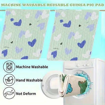 Pet Cage Mat (Reusable) – Suitable for Hamsters, Rabbits, Guinea Pigs, Cats & Reptiles, Durable Washable with Fun Prints