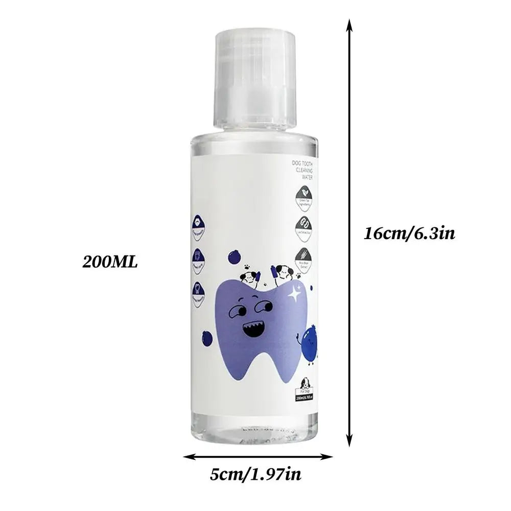 Dog Breath Water Additive 200ml Natural Healthy Bad Breath Remover Solution for Indoor Outdoor Travel Brushing Grooming Health
